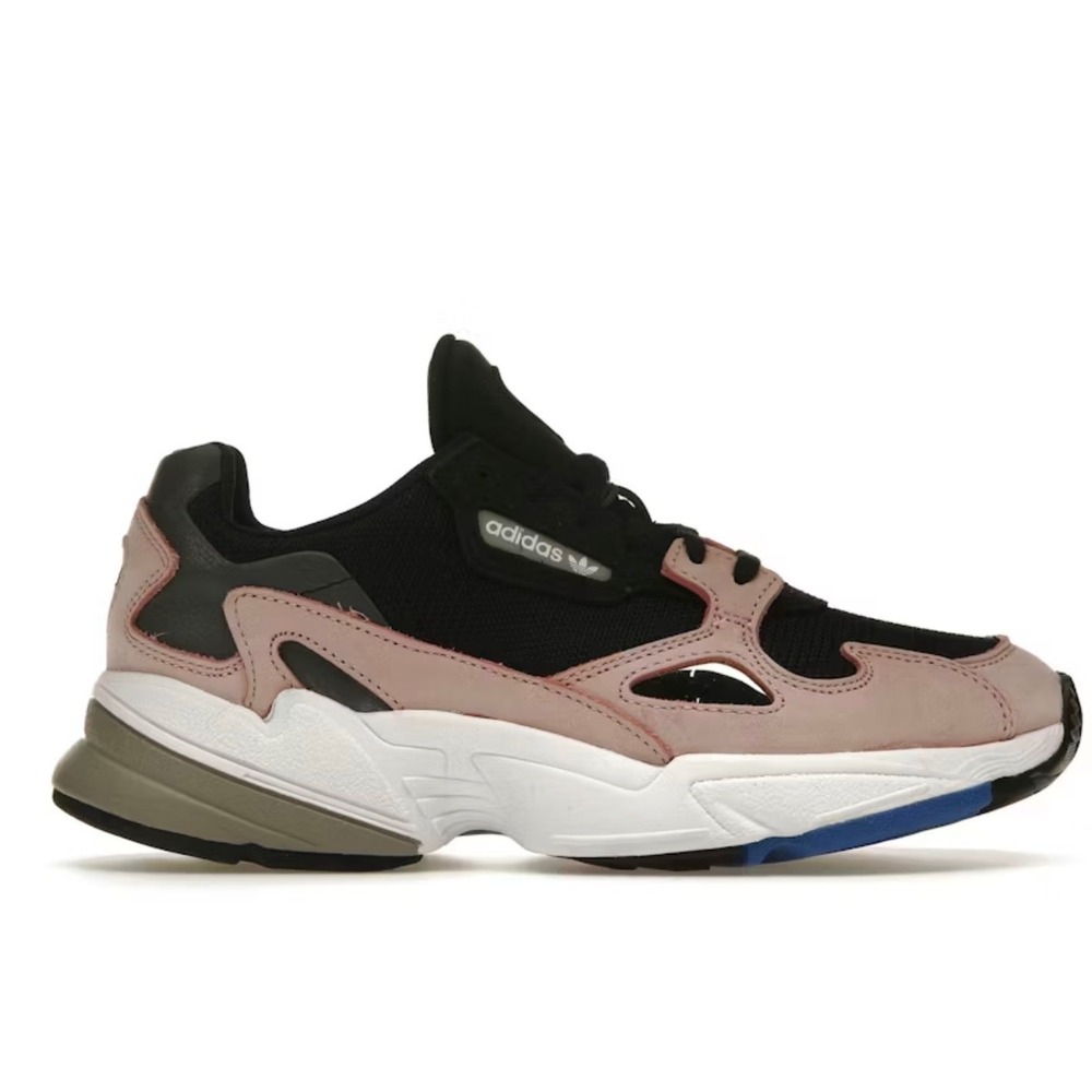 Adidas Falcon Sneakers Women's Black Pink Chunky Retro Y2K Running Shoe Size 9.5